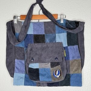VTG Y2K Gypsy Rose Grateful Dead Patchwork Corduroy Tote‎ Backpack Bag Deadhead